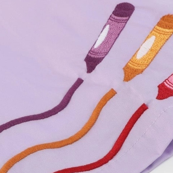 Size 3T Lil Cactus Dress Lined Purple Crayons Back To School - Picture 6 of 11